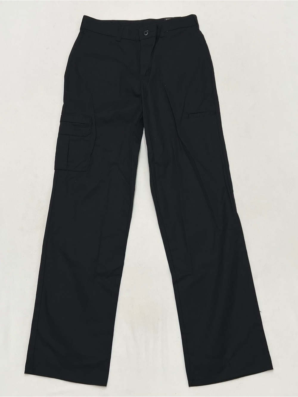 Dickies Black Straight Leg Cargo Pants Womens Sz 4 Utility Workwear Trousers